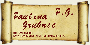 Paulina Grubnić vizit kartica